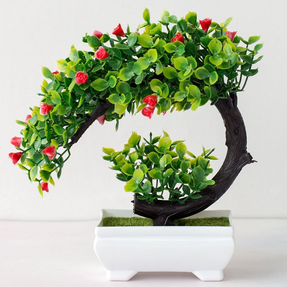 Bonsai Garden China - Kunstmatige potplant boomdecoratie voor thuis, kunstbloemen,