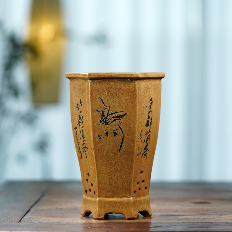 Keramische zeshoekige bonsaipo - Bonsai Garden China recensie en prijs