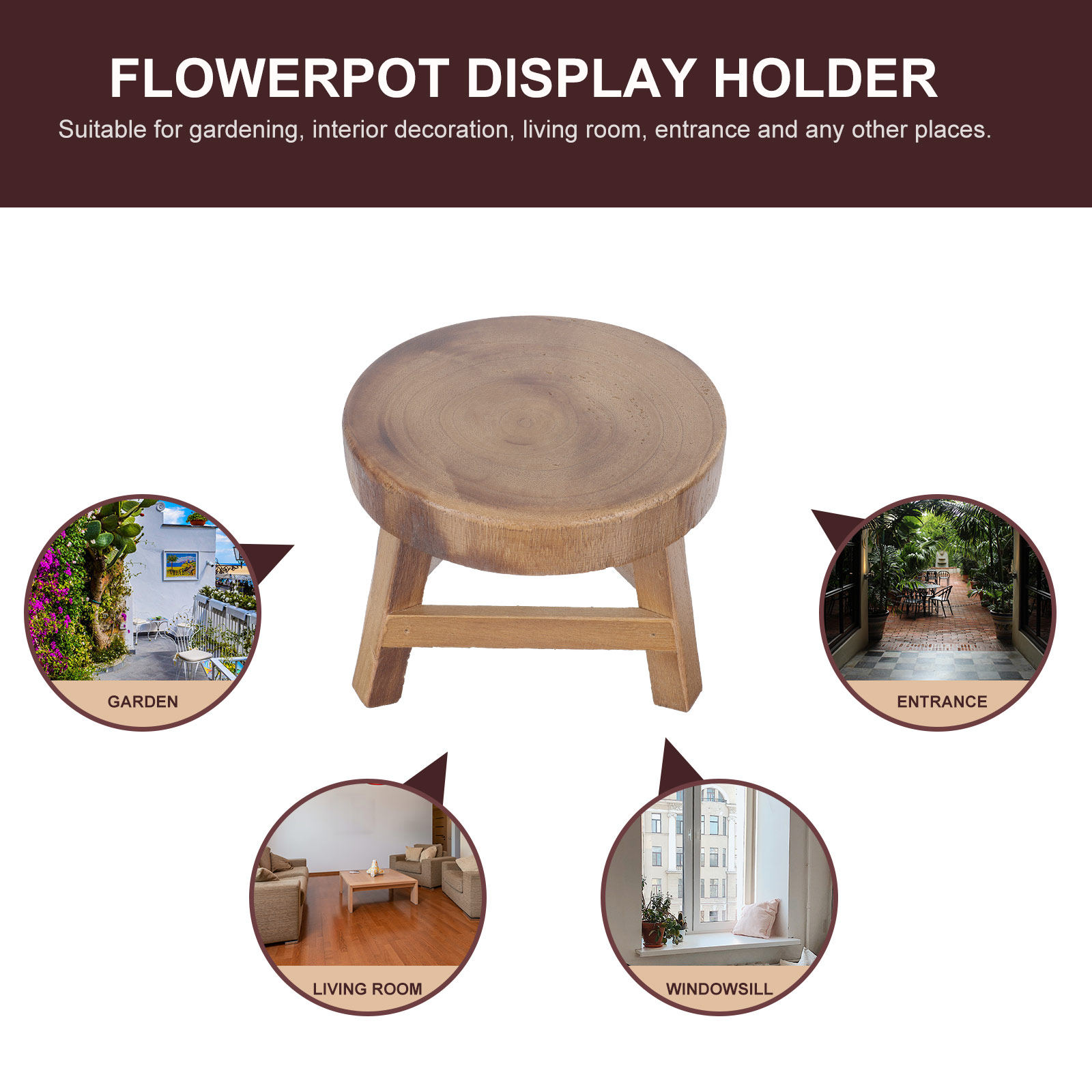1 Stuks Houten Bloempotstandaa - Us Bonsai Garden recensie en prijs